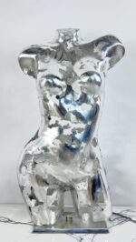 Buste femme aluminium Marine – sculpture déco en métal, vue 1, fabrication artisanale design