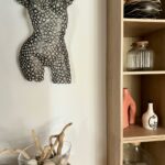 Demi-buste métal en rondelles Alicia – sculpture déco en métal, vue 1, fabrication artisanale design