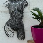 Demi-buste Elena métal – sculpture déco en métal, vue 1, fabrication artisanale design