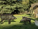 Sanglier en chaîne, métal forgé à la main, sculpture sauvage vue 4