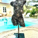 Buste femme en pièces mécaniques métal Ambre – sculpture déco en métal, vue 1, fabrication artisanale design