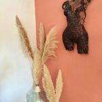 Demi-buste métal jarretière Jade – sculpture déco en métal, vue 1, fabrication artisanale design