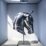 tête de cheval en aluminium métal décoration tendance