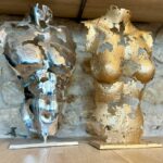 Demi-Buste aluminium Maëlle – sculpture déco en métal, vue 2, fabrication artisanale design