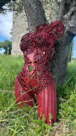 Buste de femme en métal déco intérieur