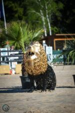Lion en métal assis, sculpture en pièces mécaniques, décoration puissante vue 4