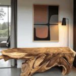 table console en bois de suar massif importée de Thaïlande, 182 cm de long