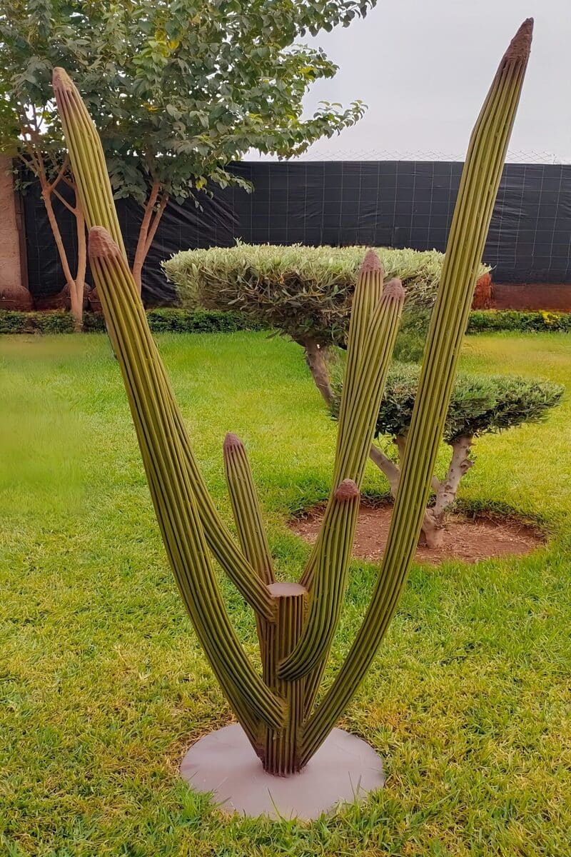 cactus type crayon en métal déco de jardin